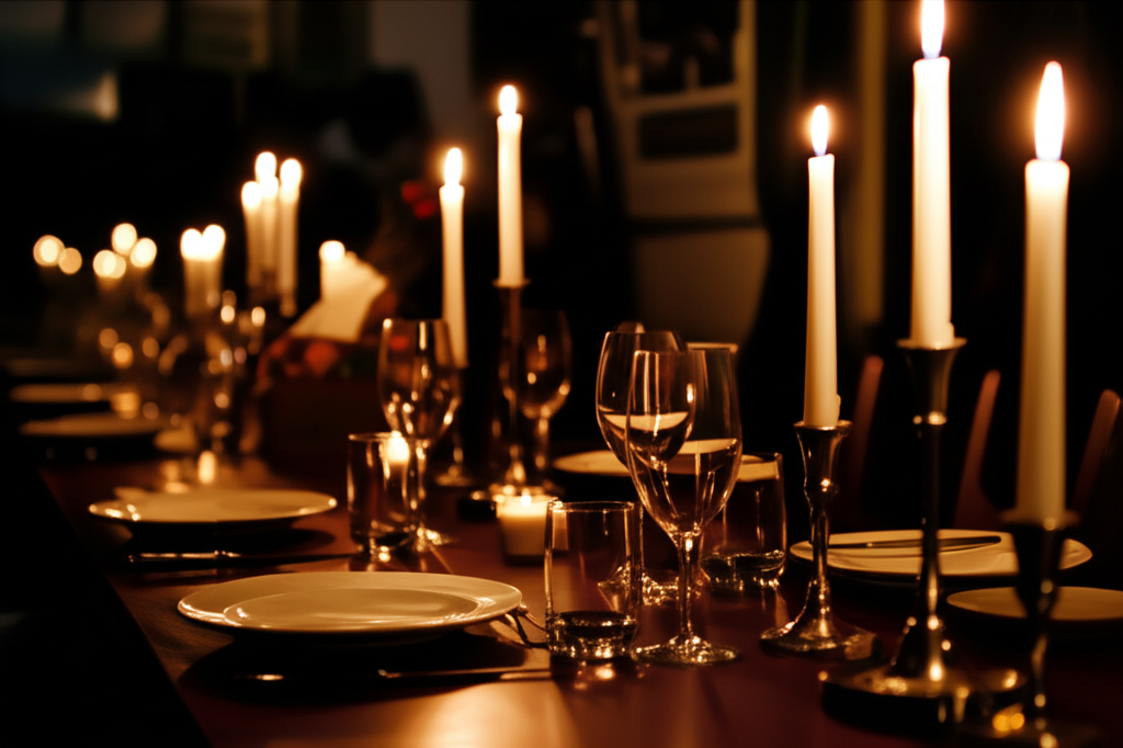 Elegant dining table setup